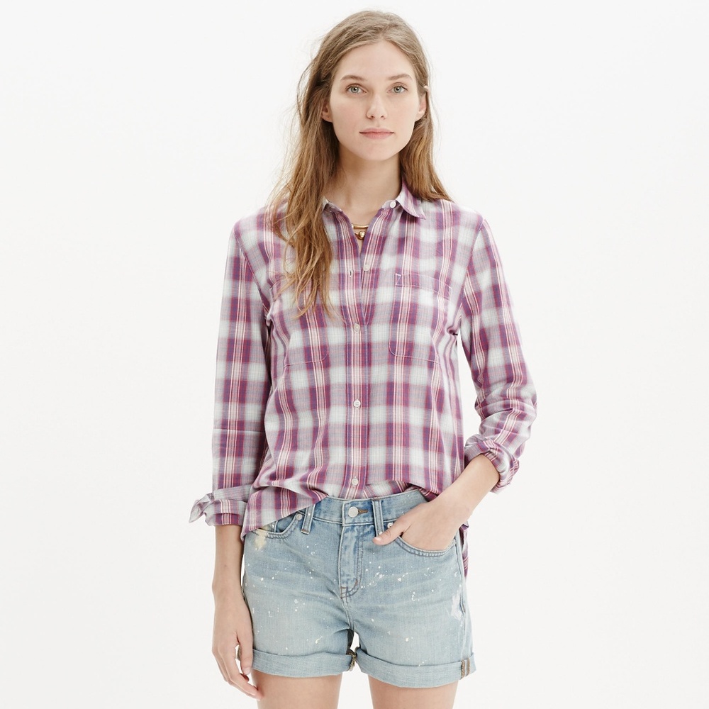 Madewell Ex-Boyfriend Shirt in Manhasset Plaid M