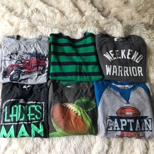 Boys Lot of 6 long sleeve shirts bundle