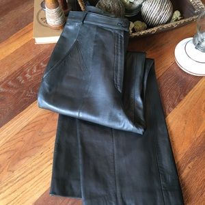 Women's Black Leather Pants