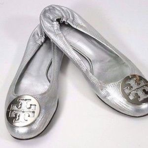 Silver Tory Burch flats!