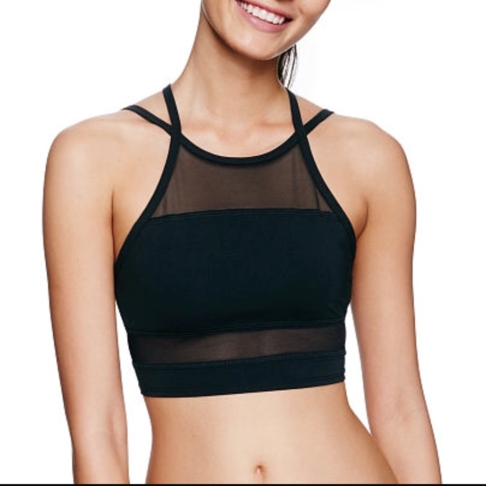 VS Pink strappy mesh sport bralette