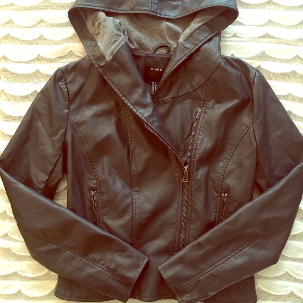 Forever 21 Gray “Leather” Jacket
