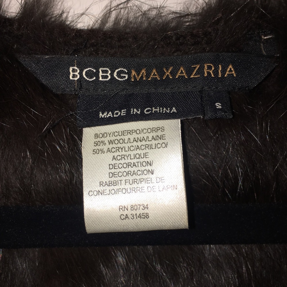 BCBG MAXAZRIA Small Rabbit Fur Vest - Picture 2 of 4