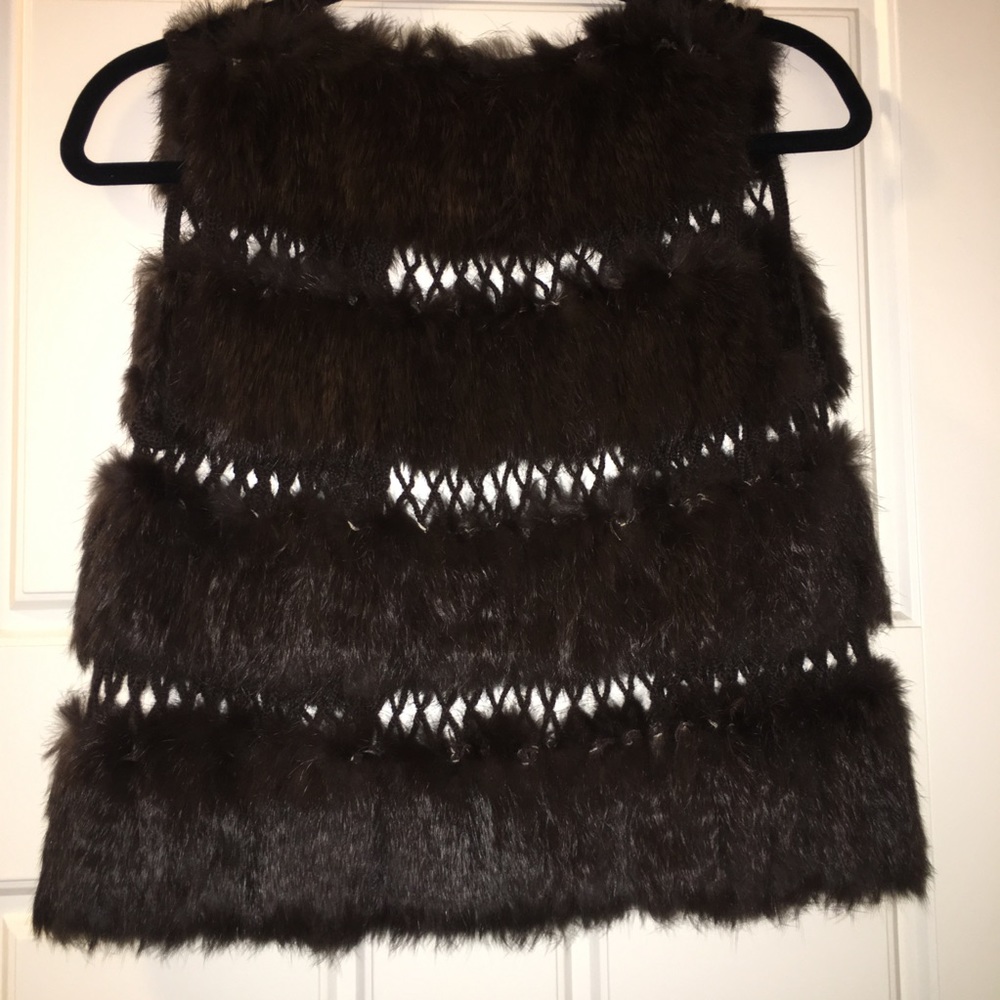BCBG MAXAZRIA Small Rabbit Fur Vest - Picture 3 of 4