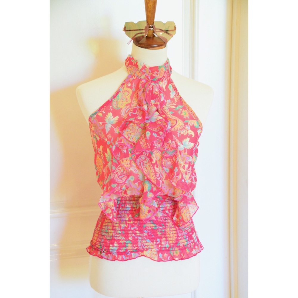 Beautiful floral print top with ruffles