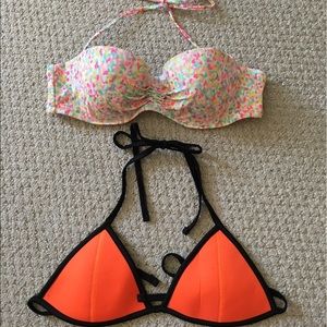 Victorias Secret swimsuit bikini tops Sz Med & 36b