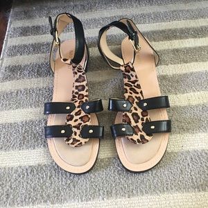 Nine West leopard sandals