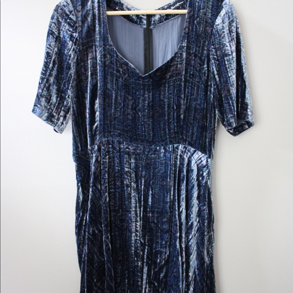 For Love & Lemons RARE Velvet Blue Dress