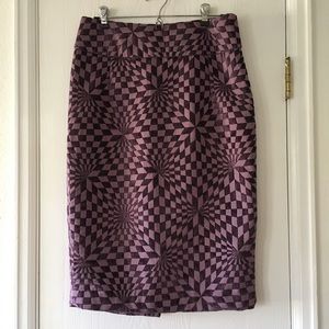 Heavy fabric funky pencil skirt