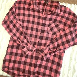 Women’s Black and Pink Flannel