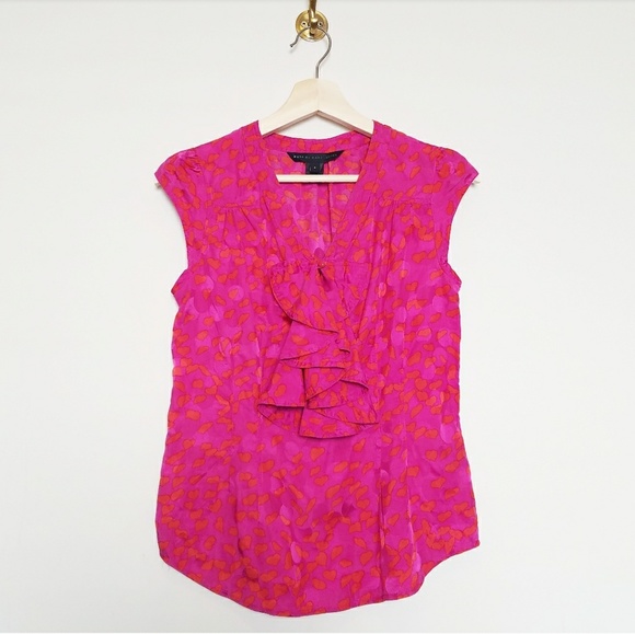 Marc by Marc Jacobs Pink and Red Top Blouse - Picture 2 of 6