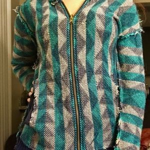 Inside out zip up hoodie