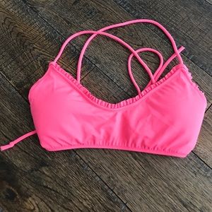 Victoria Secret Hot Pink Bikini Top Size M