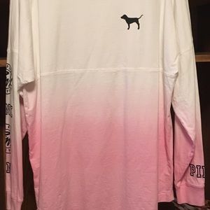 PINK Victoria’s Secret Long Sleeve Dip Dyed Tee