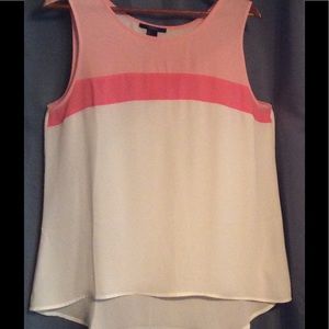 Forever 21 Pastel Coral/Cream Top