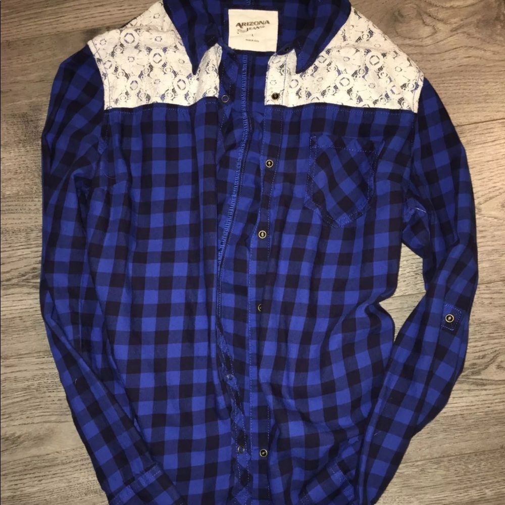 Blue Plaid Shirt