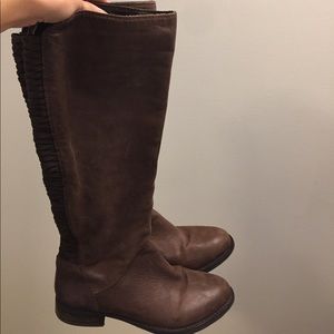 Brown riding boots