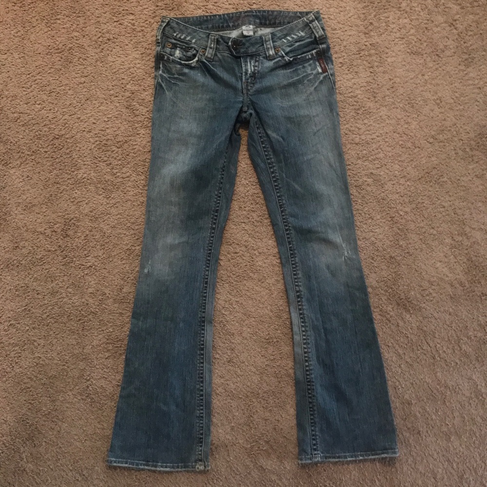 Distress Silver Jeans