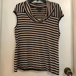 Cable & Gauge Cowl Neck Top