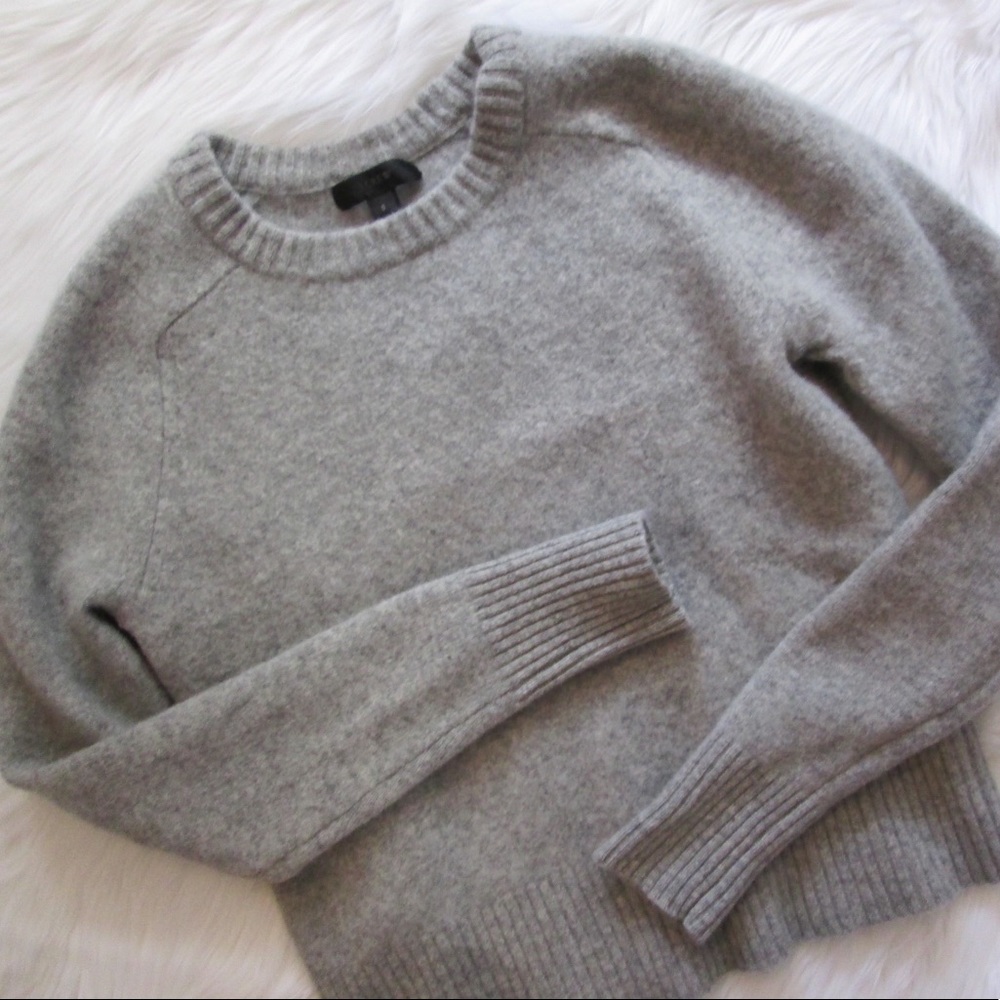 J. Crew cozy wool crew neck sweater black label - Picture 1 of 8