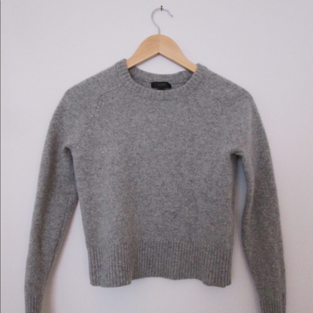 J. Crew cozy wool crew neck sweater black label - Picture 3 of 8