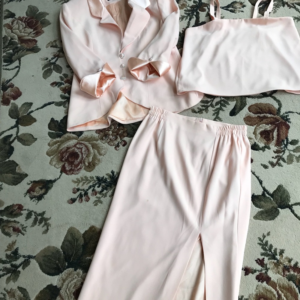 Daniela Blush Coral Evening Suit