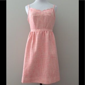 J Crew shimmer scalloped cami dress