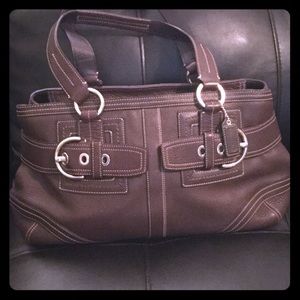 Coach Pebbled Leather Satchel