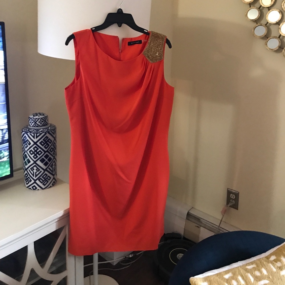 Orange and gold party dress! Sz 12 - worn once!