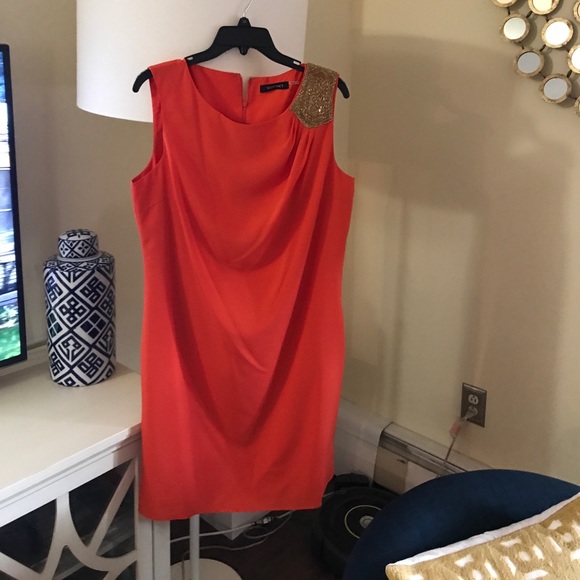 Orange and gold party dress! Sz 12 - worn once! - Picture 1 of 3