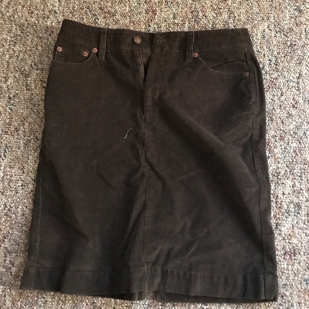 Brown corduroy skirt