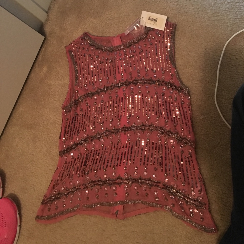 🖤🖤SOLD🖤🖤NWT gorgeous sheer beaded top