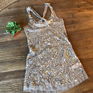 Twenty One Silver Sequin Tank!