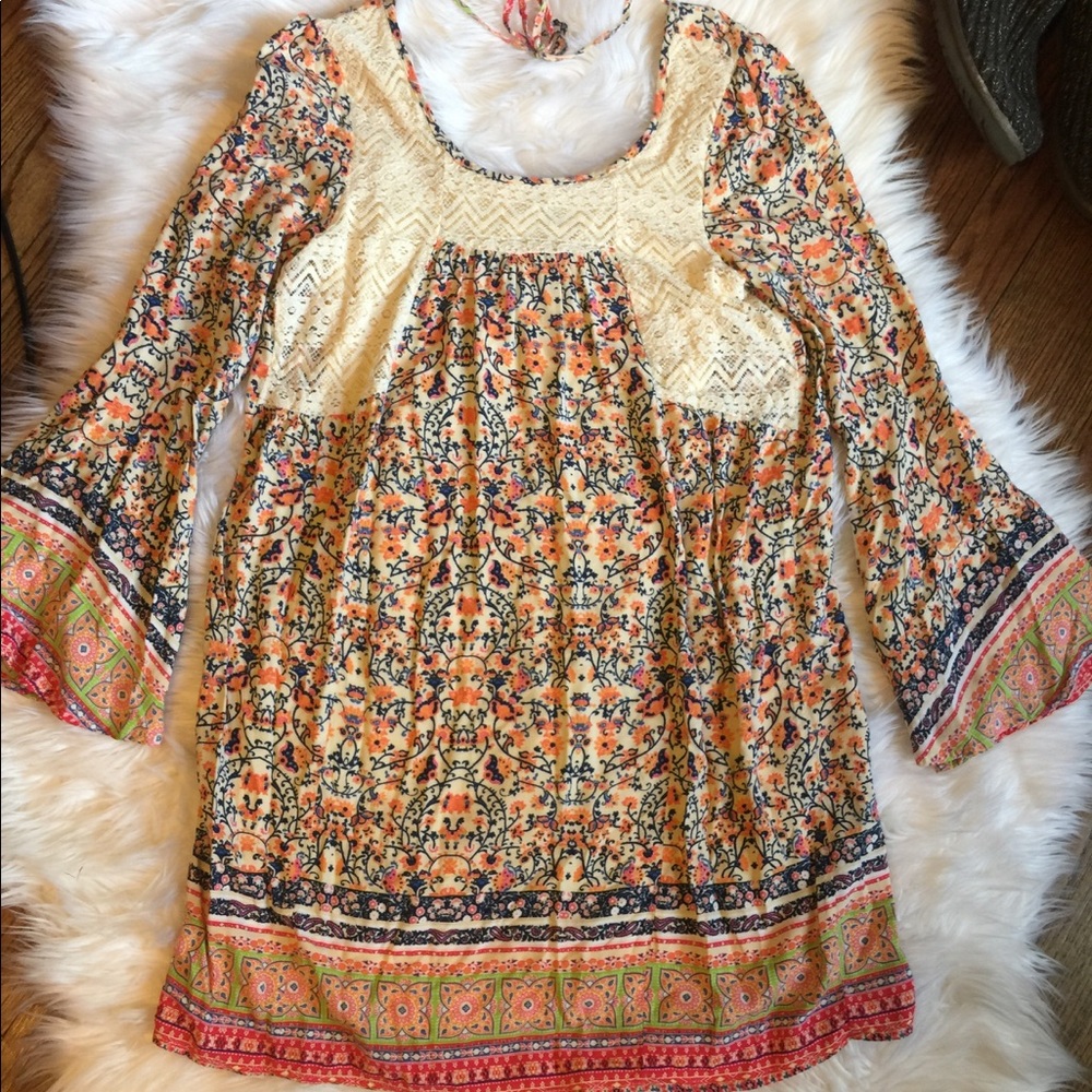 Allison Brittney boho midi dress size medium