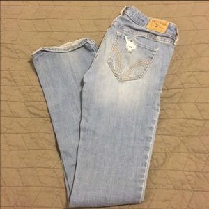 Hollister light wash bootcut jeans
