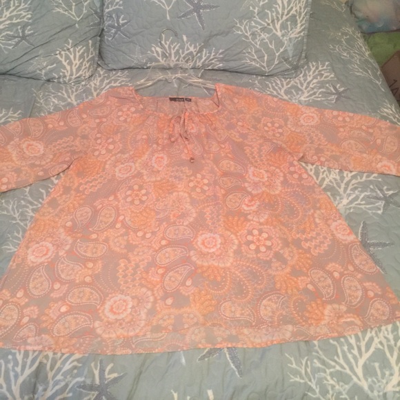 A.n.a Peasant Blouse Paisley and Floral Women’s XL - Picture 5 of 6