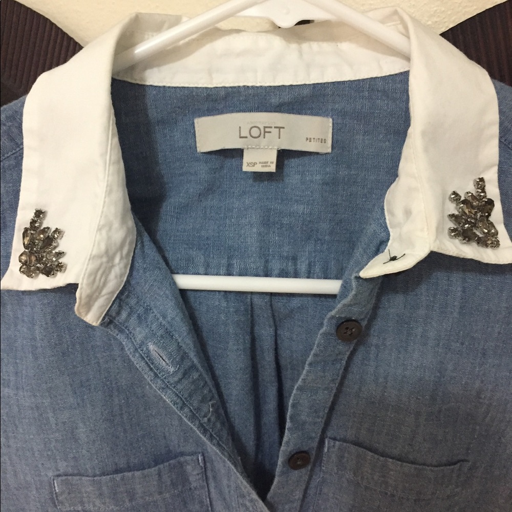 Loft embellished chambray
