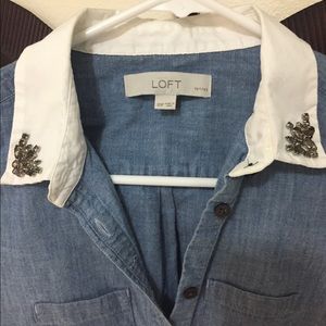 Loft embellished chambray