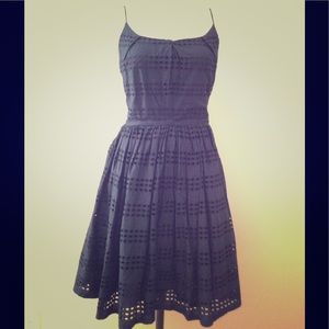 Eyelet stripe dress