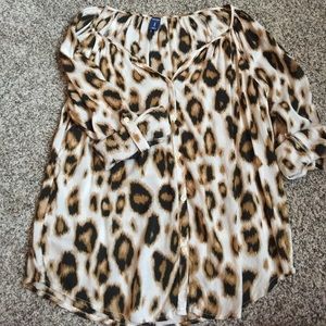 Old navy cheetah print blouse