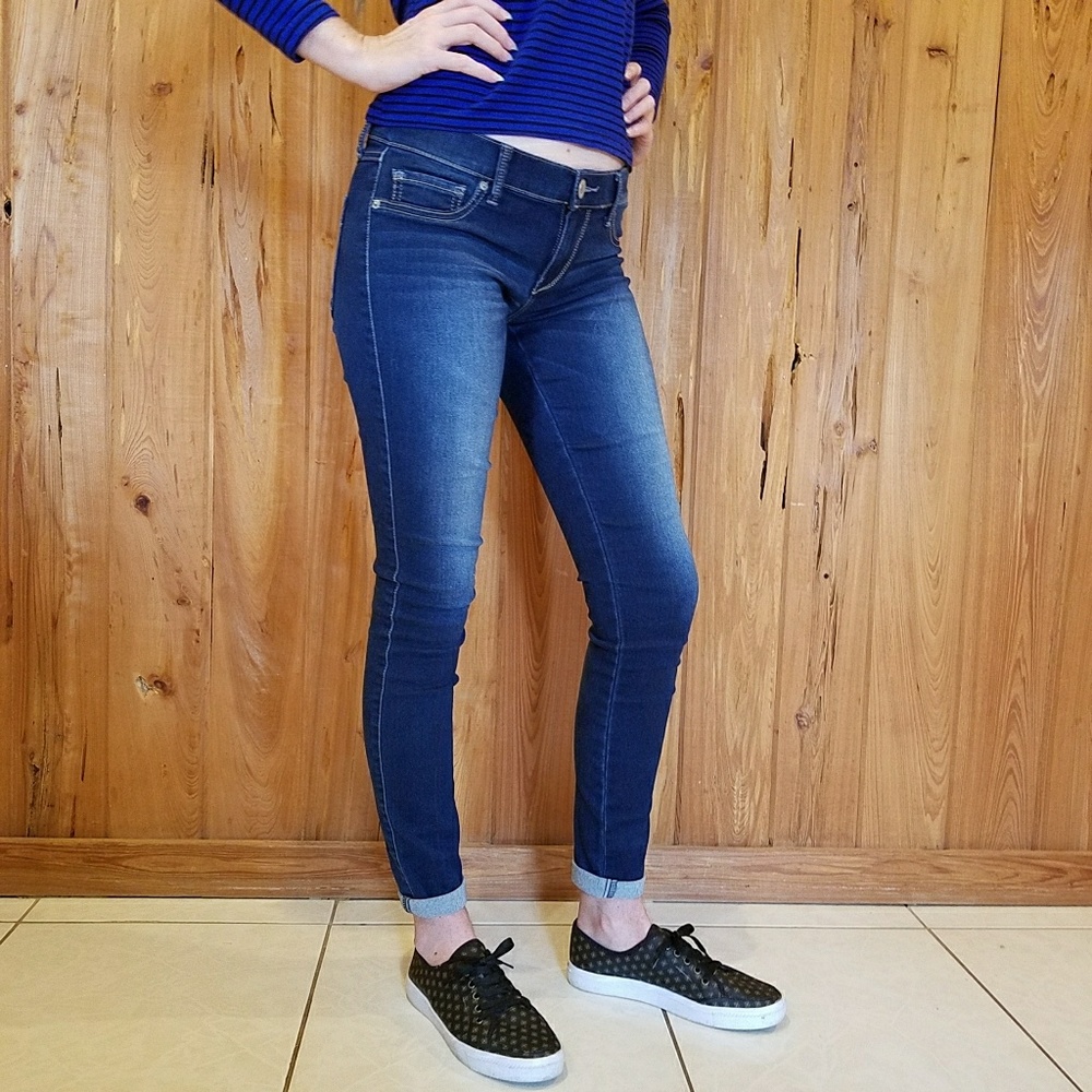 Express Jean Legging, Low Rise, Dark Denim