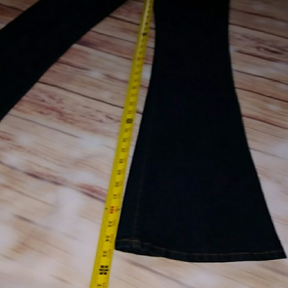 DEAD STOCK VINTAGE NWOT LONG ~ Miss 60 ~ Dark Wash Boot / Distressed Denim - Picture 7 of 8