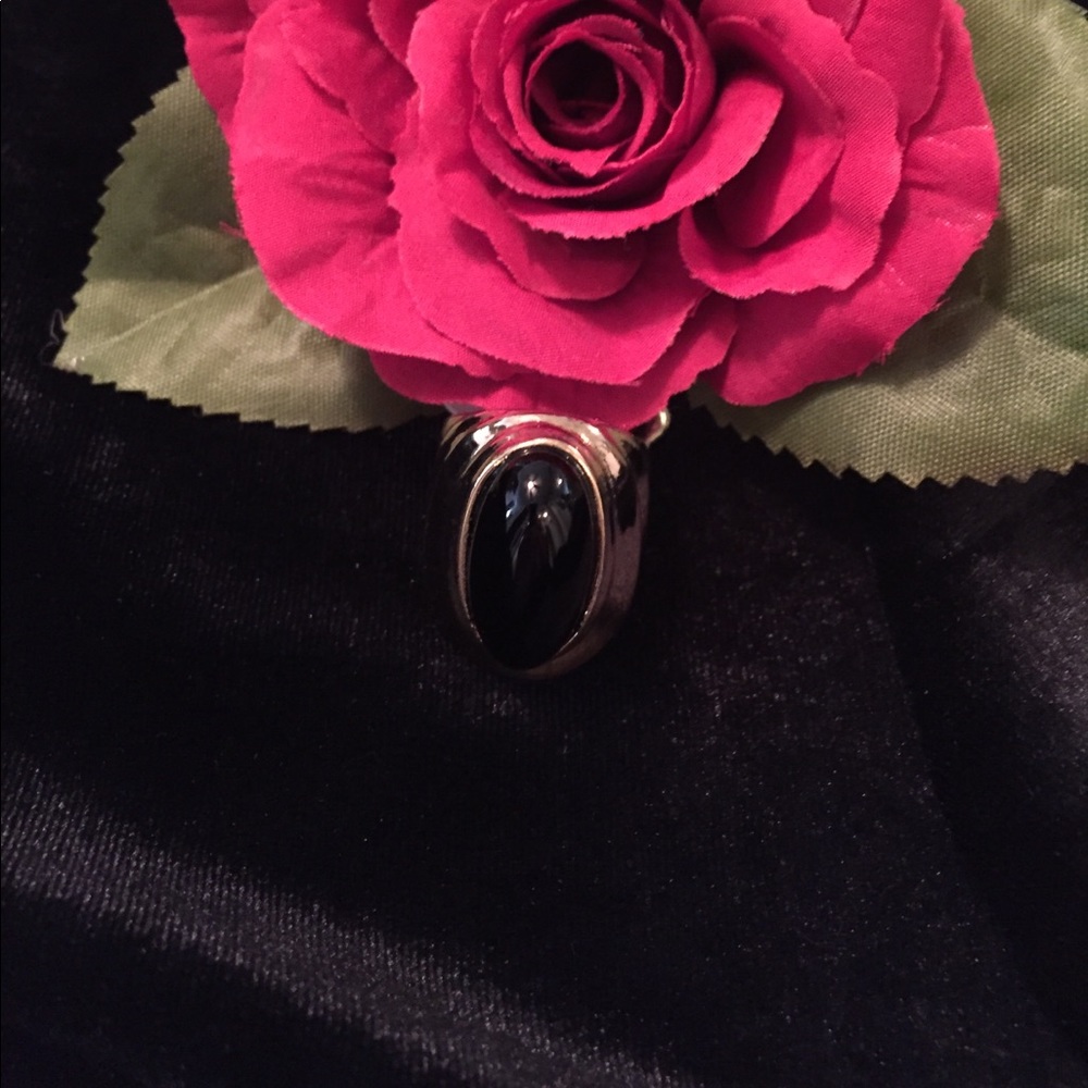 Beautiful gold plated over stainless steal onyx