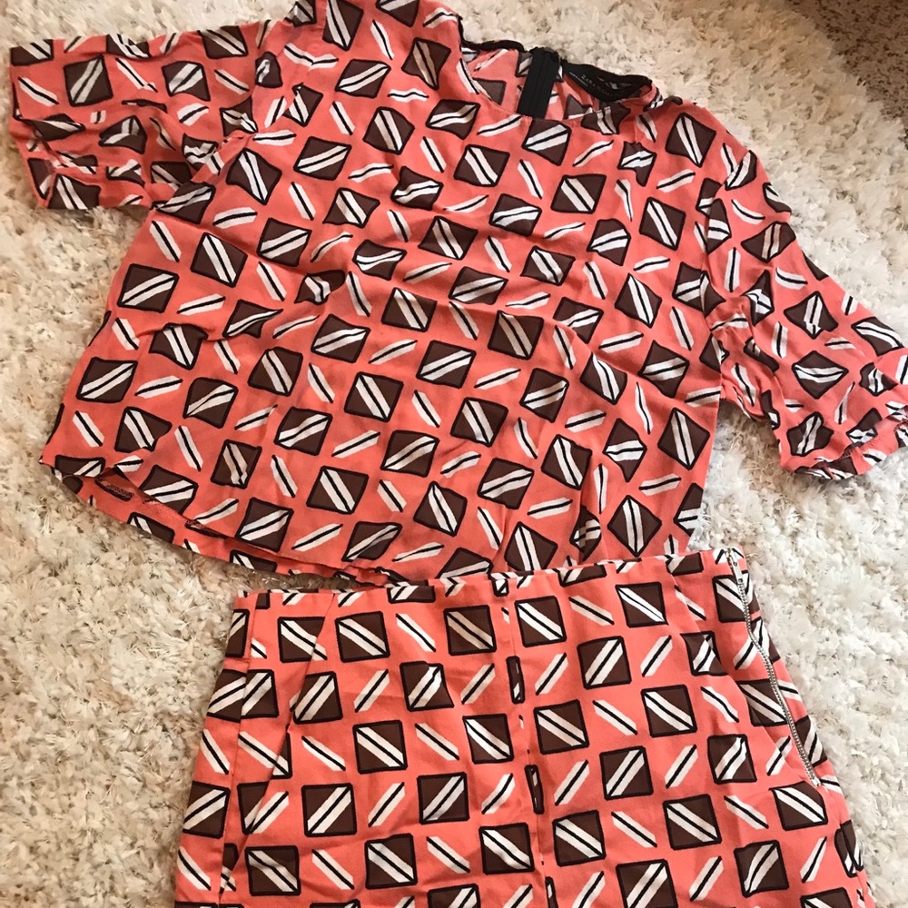 Zara High waisted Short Set