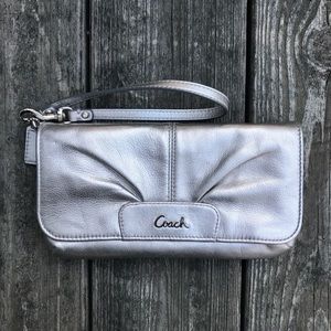 Metallic Coach wristlet