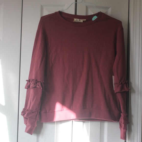 Double Ruffle Sleeve Sweatshirt - Picture 3 of 4