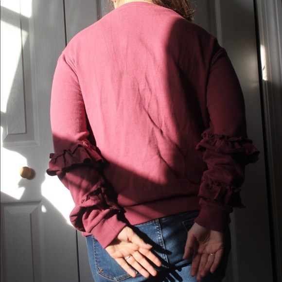 Double Ruffle Sleeve Sweatshirt - Picture 4 of 4