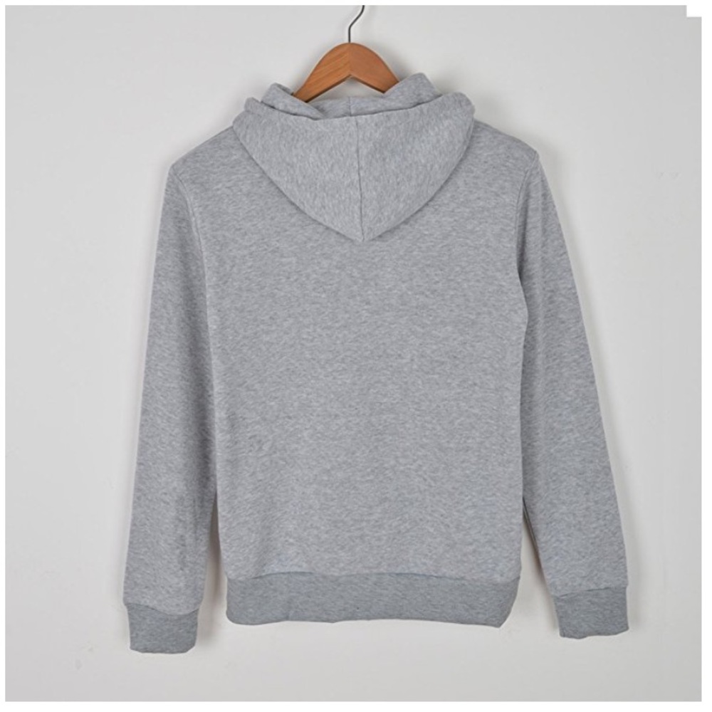 Grey Graphic Print Long Sleeve Hoodie - Picture 3 of 7