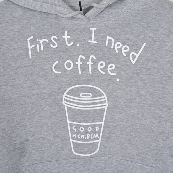 Grey Graphic Print Long Sleeve Hoodie - Picture 4 of 7