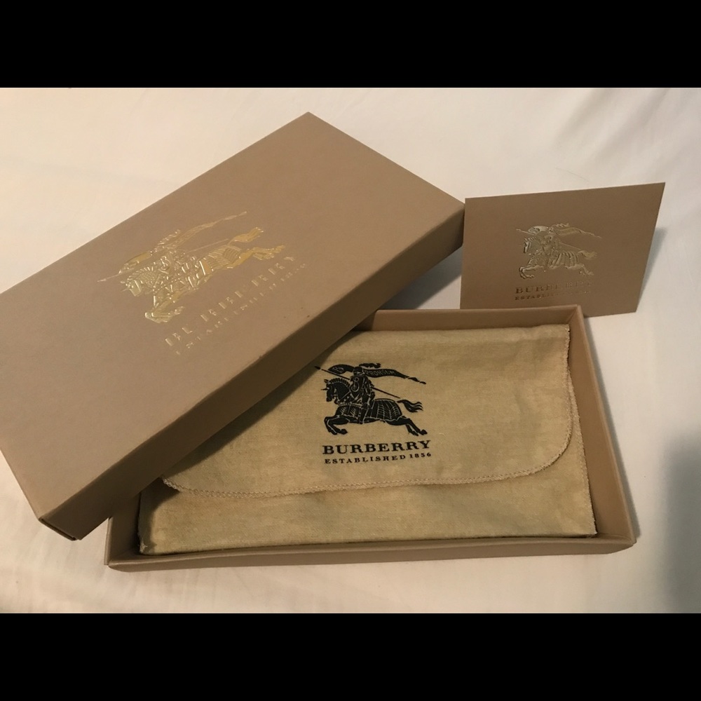 Burberry Wallet Box, Dust Bag & Receipt Envelope